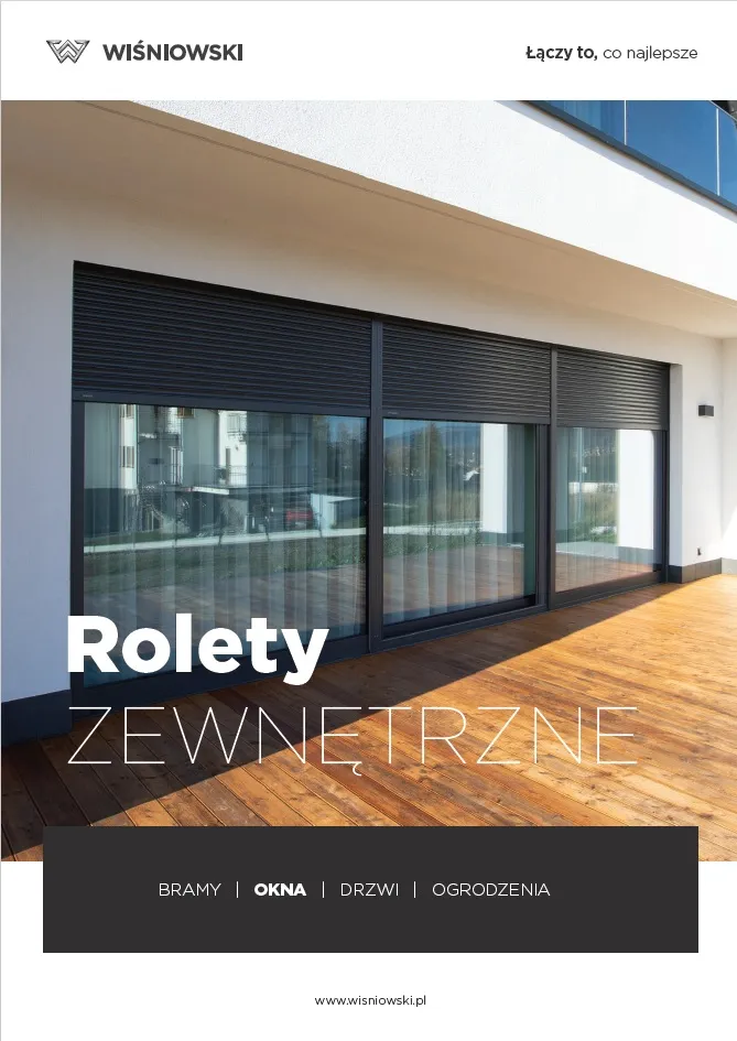 Okładka katalogu rolet zewnętrznych WIŚNIOWSKI