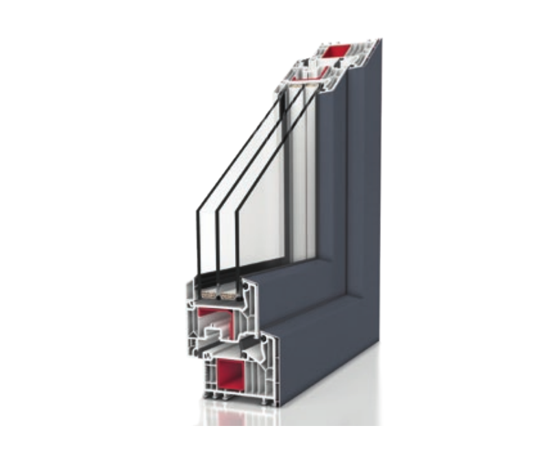 PRIMO 82-ALU – okno PVC z nakładką aluminiową