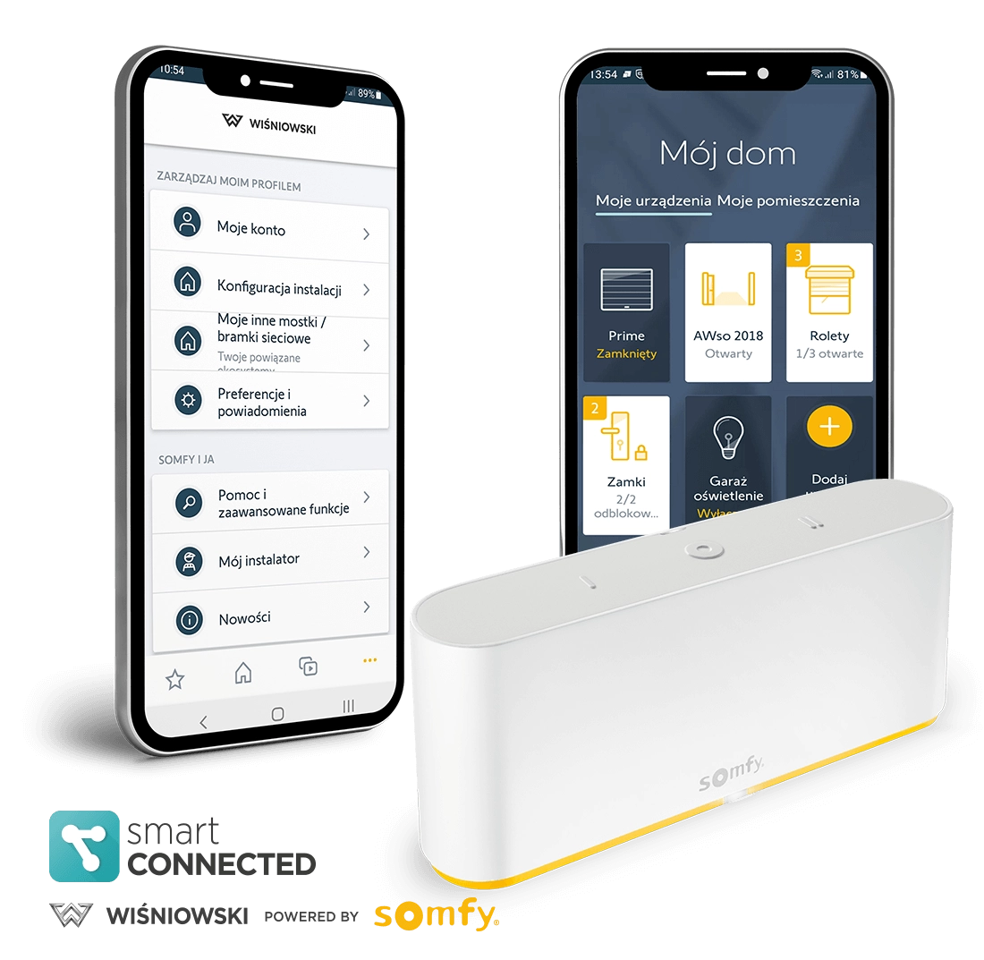 TaHoma Switch Somfy Bydgoszcz – sterowanie produktami WIŚNIOWSKI z automatyką Somfy